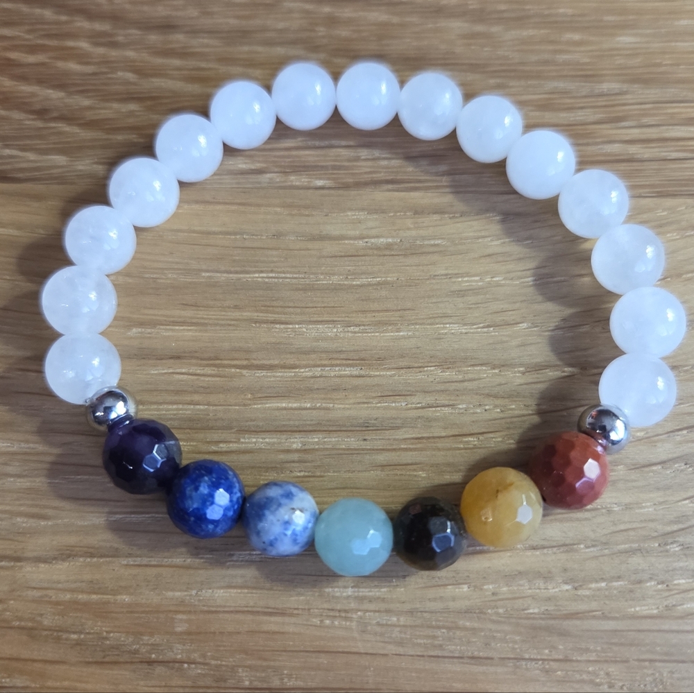 Chakra Stretch Bracelet, Hand Crafted - Picture 10 of 13